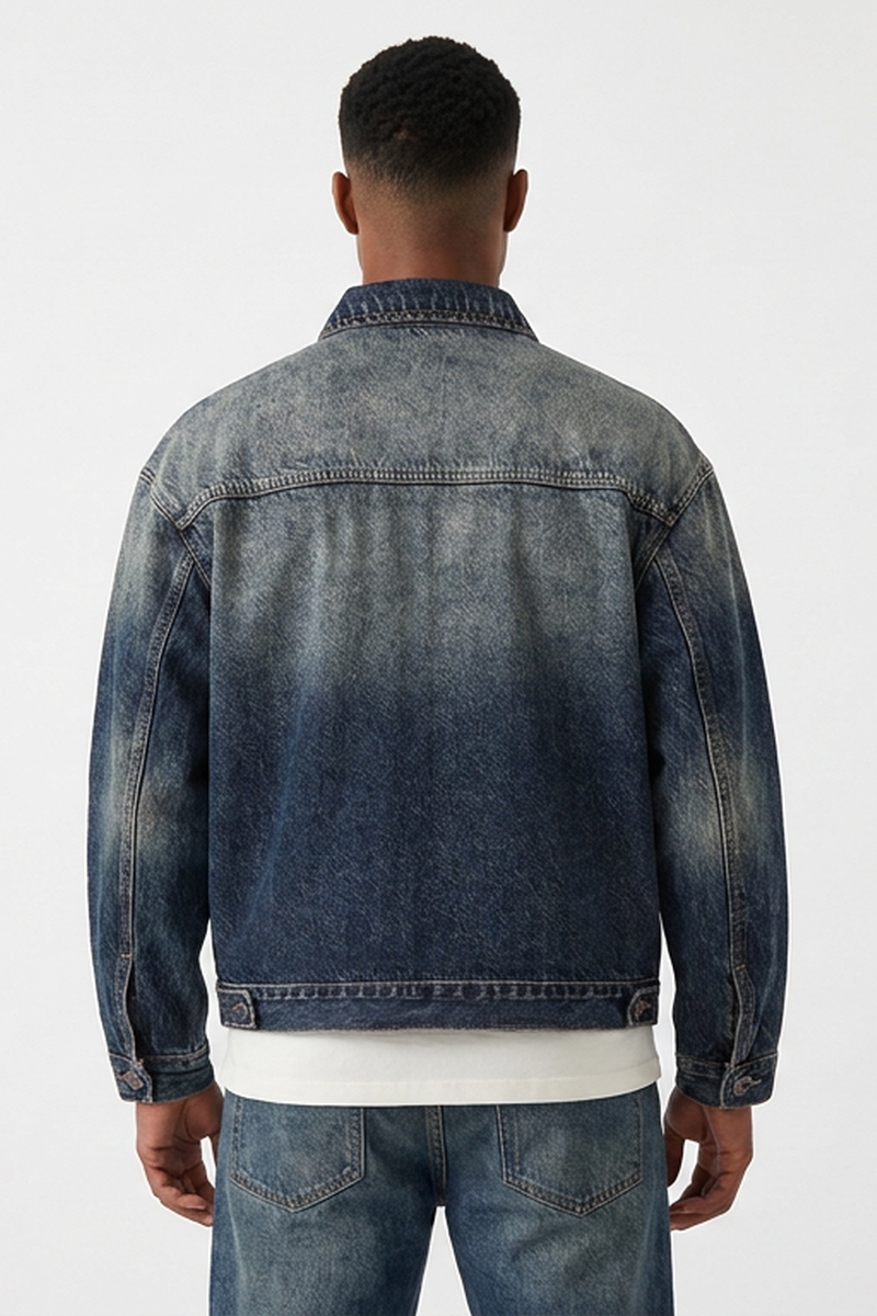 Men's Vintage Classic Western Wash Denim Jacket