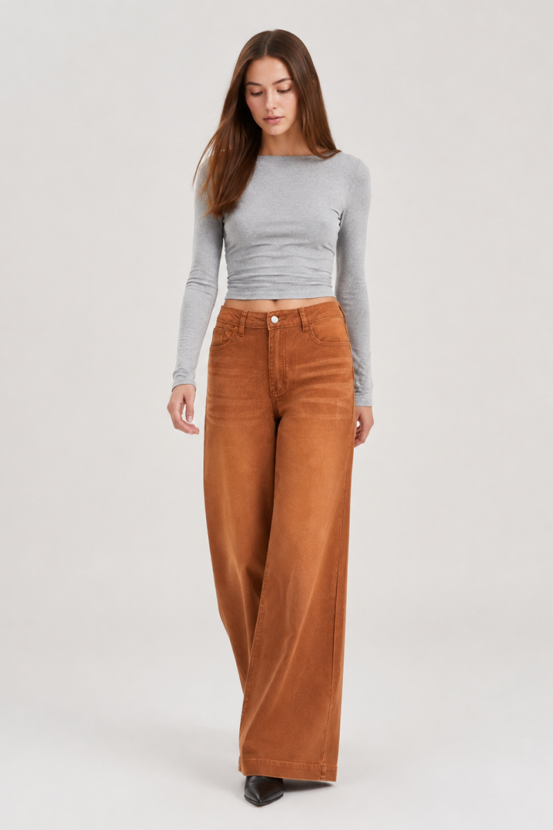 Women's High Waist Wide Leg Flare Jeans