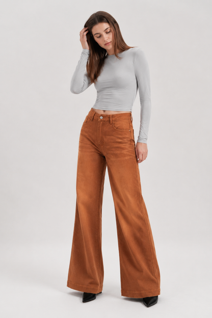 Women's High Waist Wide Leg Flare Jeans
