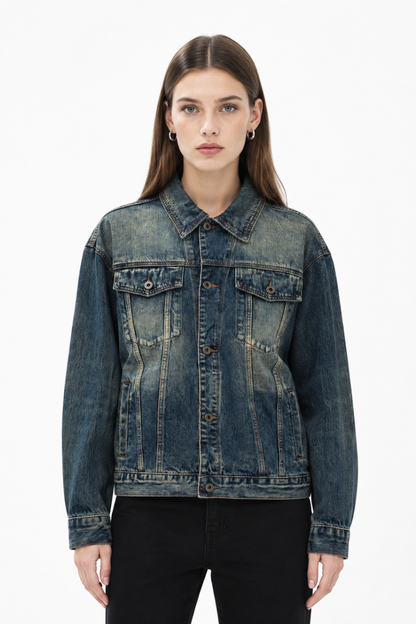 Women's Vintage Wash Denim Jacket