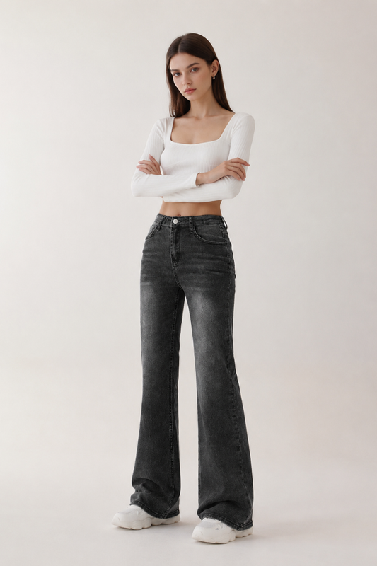 Women's Vintage Wash Stretch Bootcut Jeans