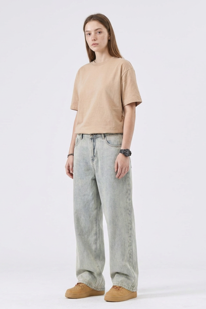 Women's Trendy Retro Style High Waist Wide Leg Jeans