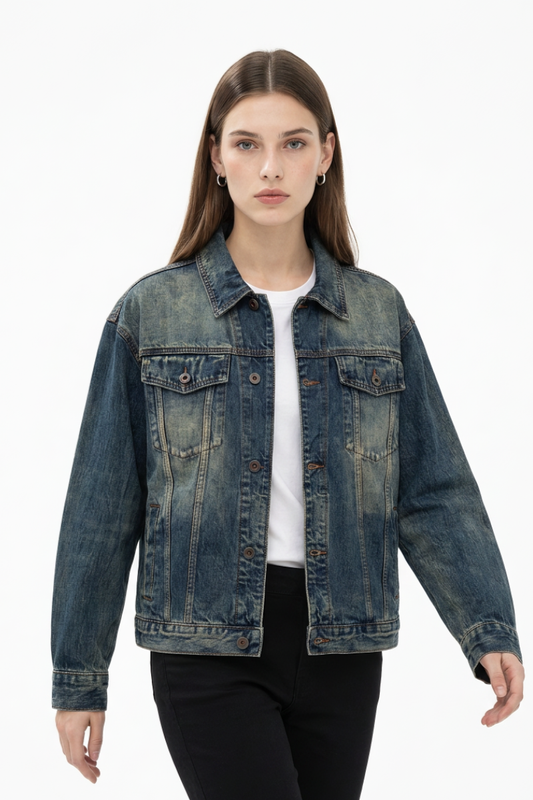 Women's Vintage Wash Denim Jacket