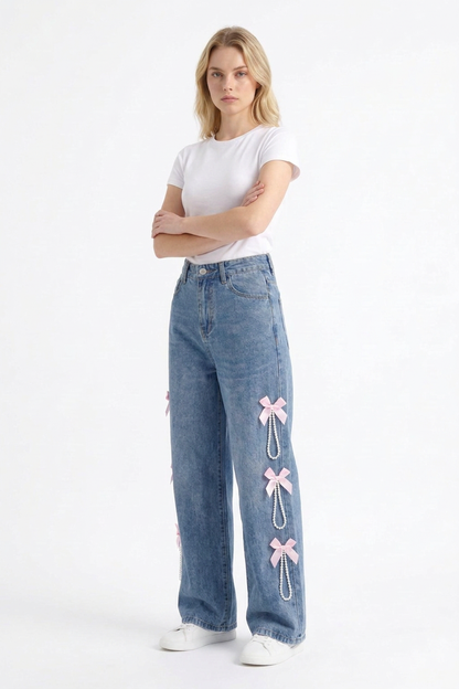 Women's High Waist Wide Leg Jeans