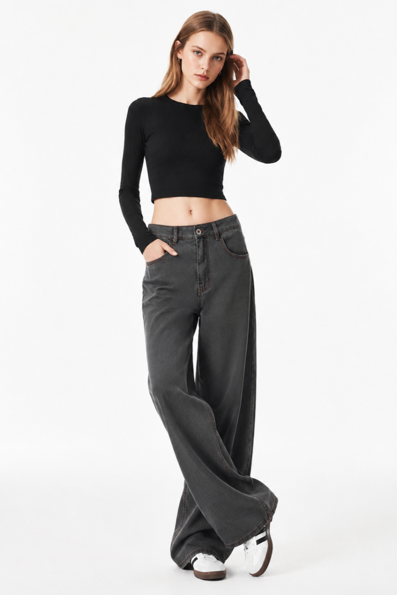 Women's High Waist Wide Leg Jeans