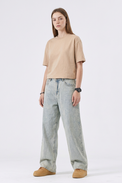 Women's Trendy Retro Style High Waist Wide Leg Jeans