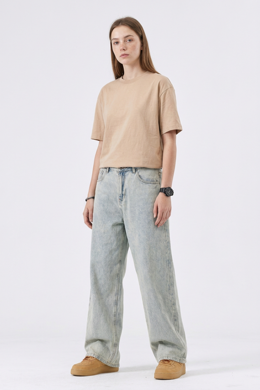 Women's Trendy Retro Style High Waist Wide Leg Jeans