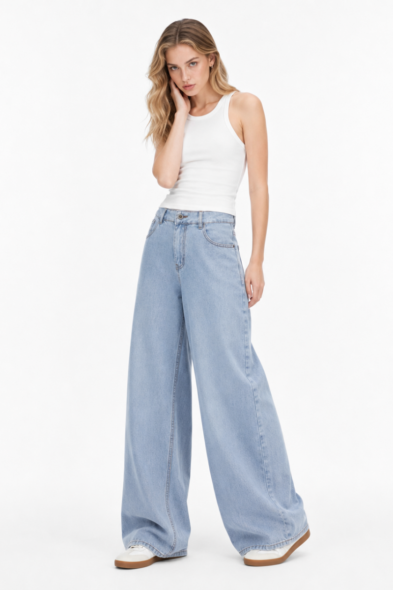 Women's High Waist Wide Leg Jeans