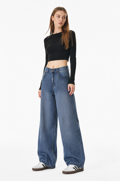 Women's High Waist Wide Leg Jeans