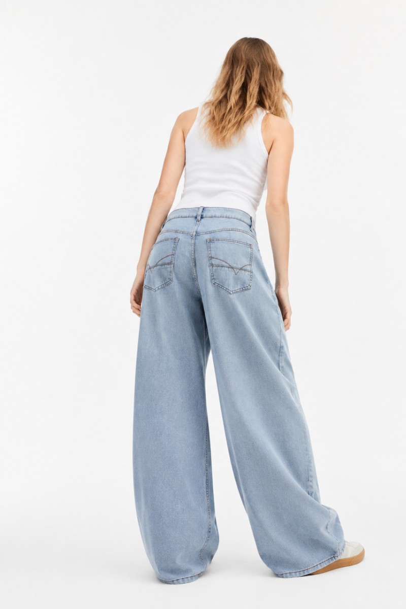Women's High Waist Wide Leg Jeans