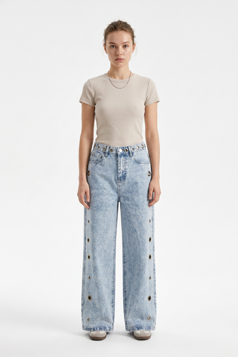 Women's Vintage High Waist Loose Wide Leg Jeans