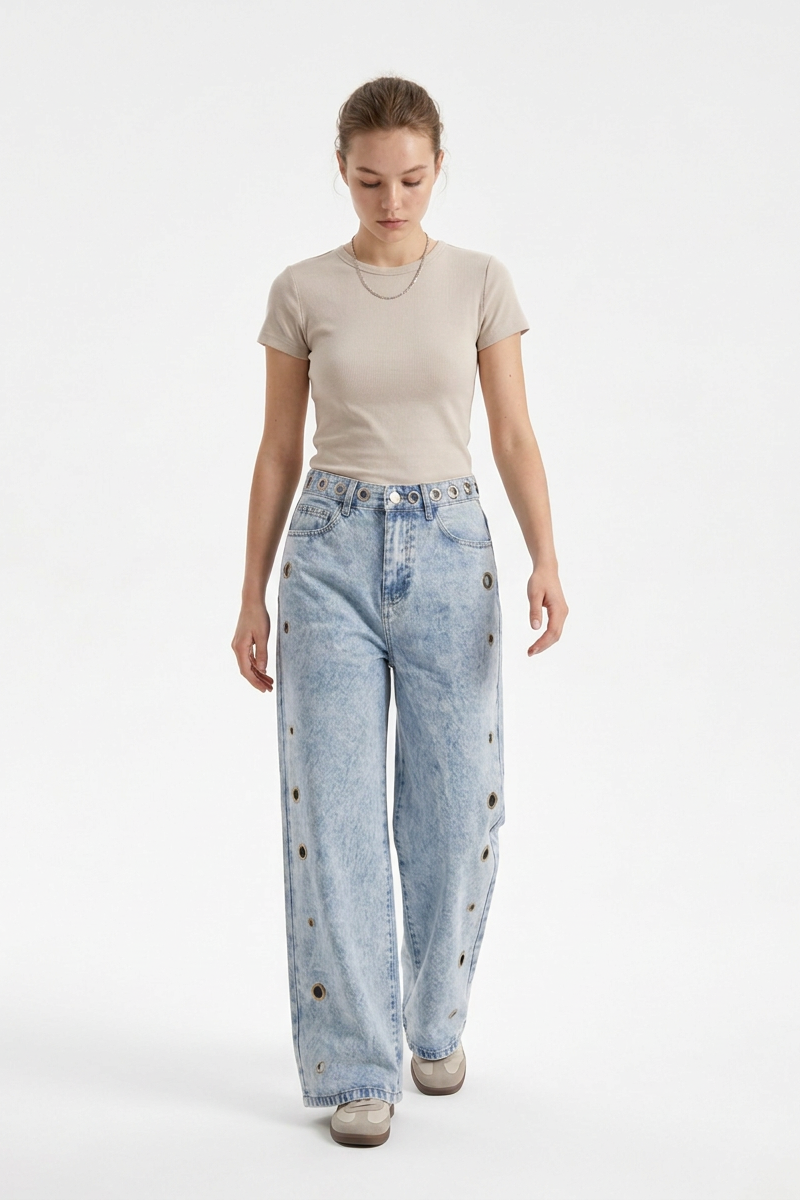 Women's Vintage High Waist Loose Wide Leg Jeans