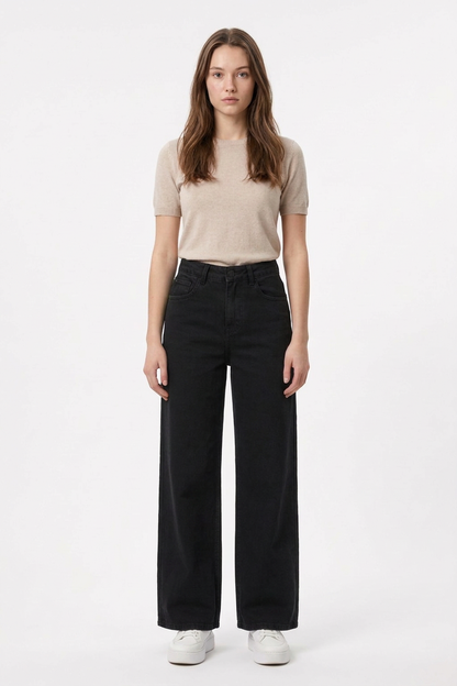 Women's High Waist Straight Leg Jeans