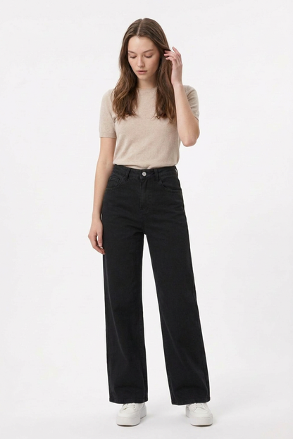 Women's High Waist Straight Leg Jeans