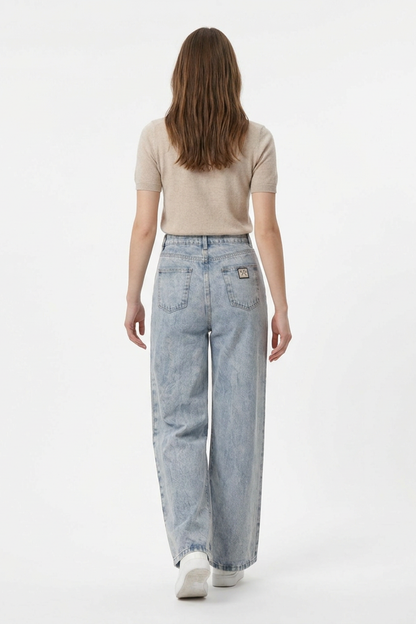 Women's High Waist Straight Leg Jeans