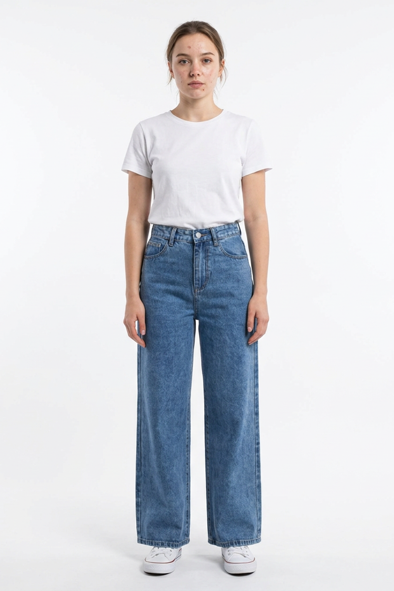 Women's Classic High Waist Straight Leg Jeans