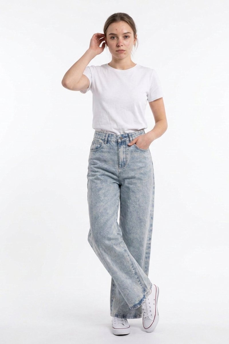 Women's Classic High Waist Straight Leg Jeans