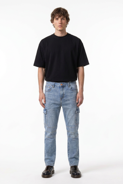 Men's Slim Fit Straight Leg Cargo Jeans