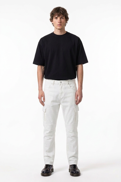 Men's Slim Fit Straight Leg Cargo Jeans