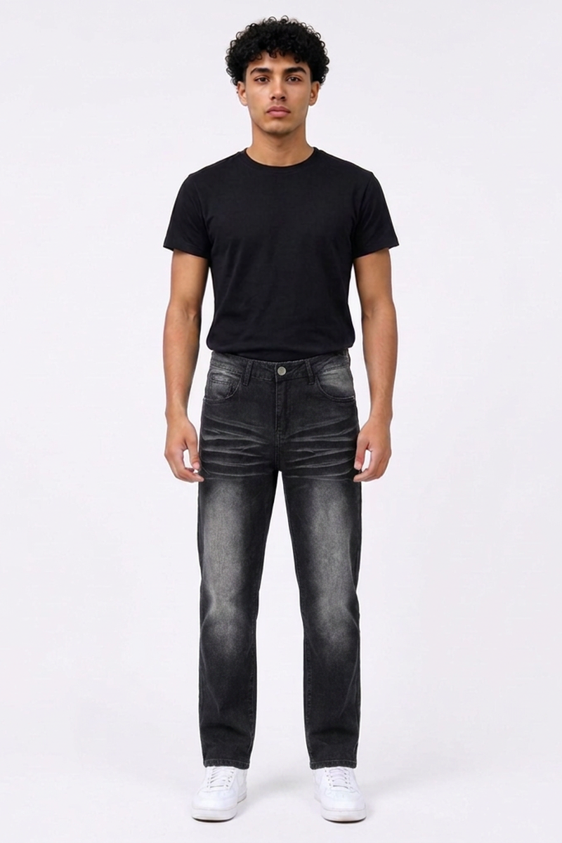 Men's Vintage Wash Straight Leg Jeans