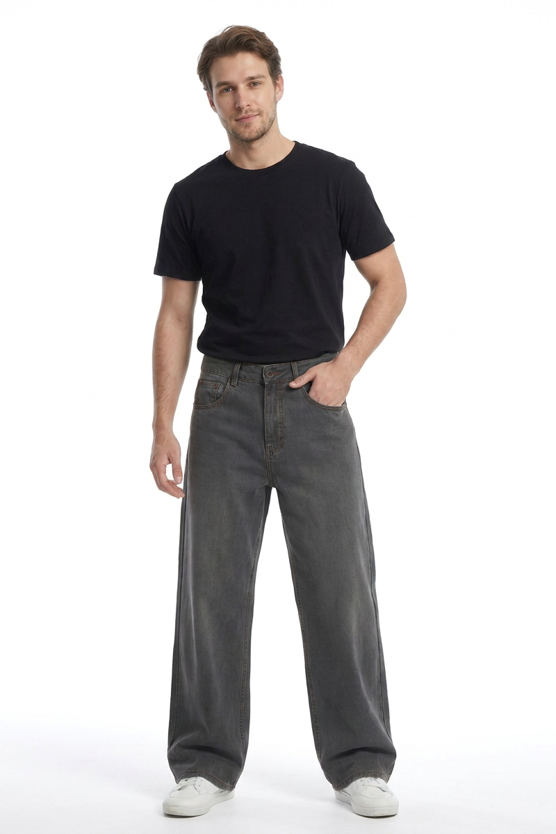 Men's Soft Loose Wide Leg Jeans