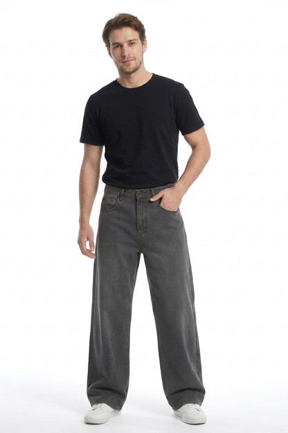 Men's Soft Loose Wide Leg Jeans
