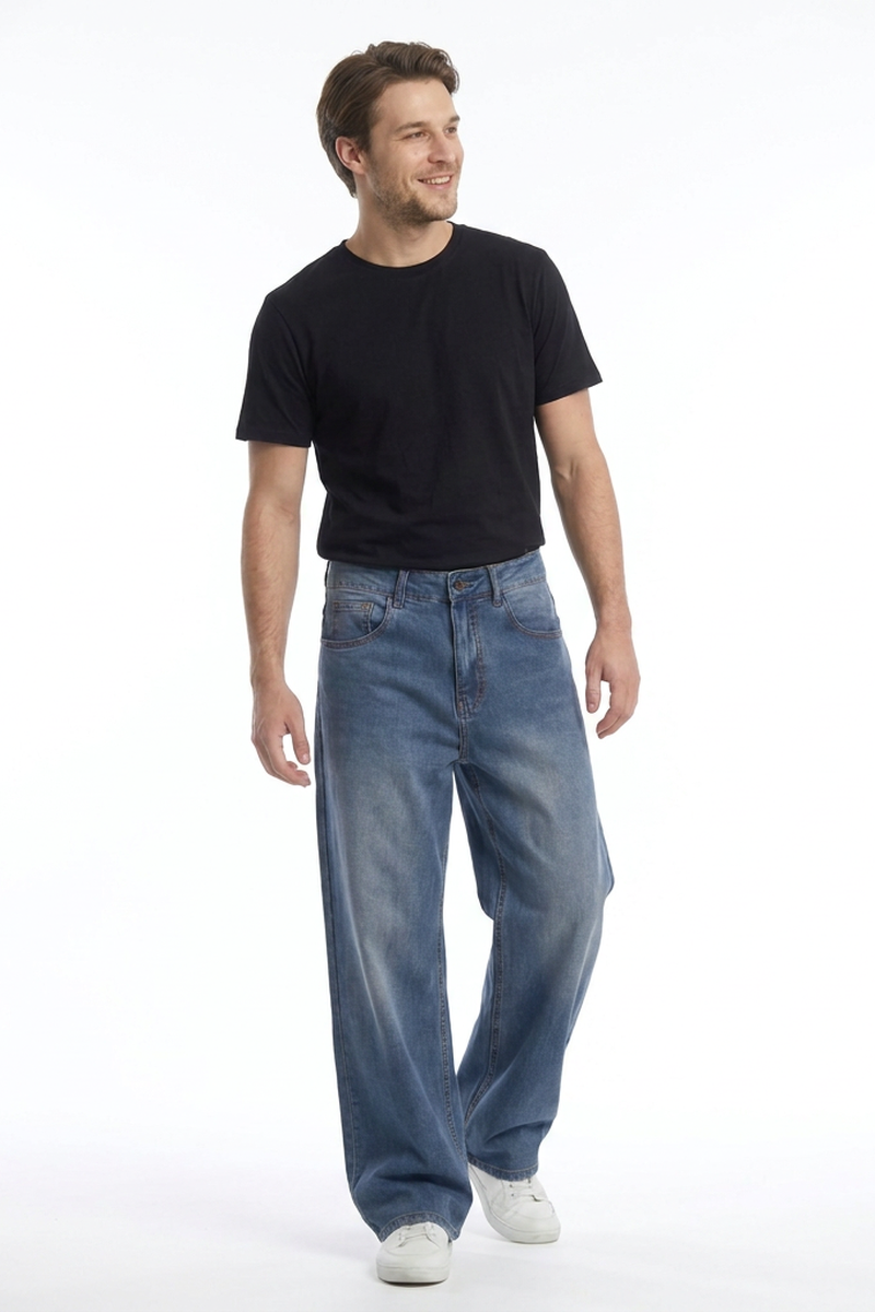 Men's Soft Loose Wide Leg Jeans