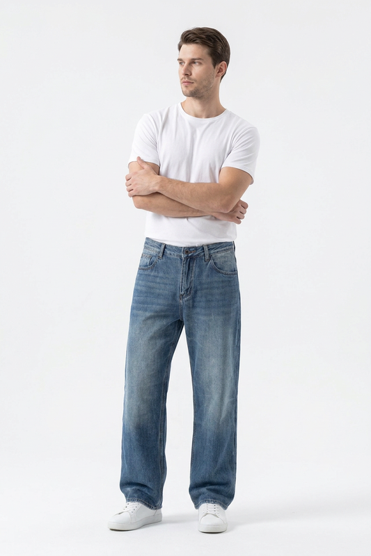 Men's Classic Cotton Relaxed Straight Leg Jeans