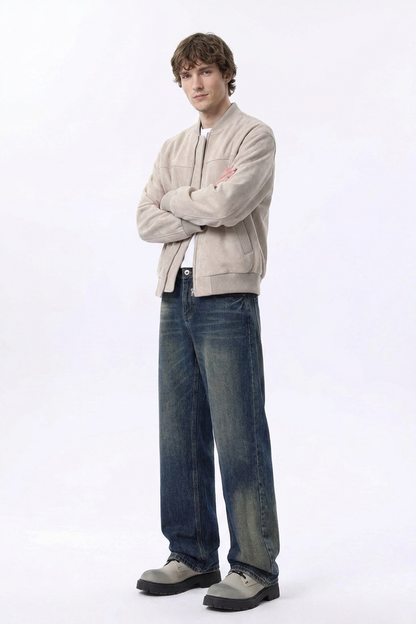 Men's Vintage Wash Straight Leg Jeans