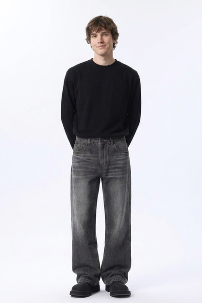 Men's Wash Relaxed Straight Leg Jeans