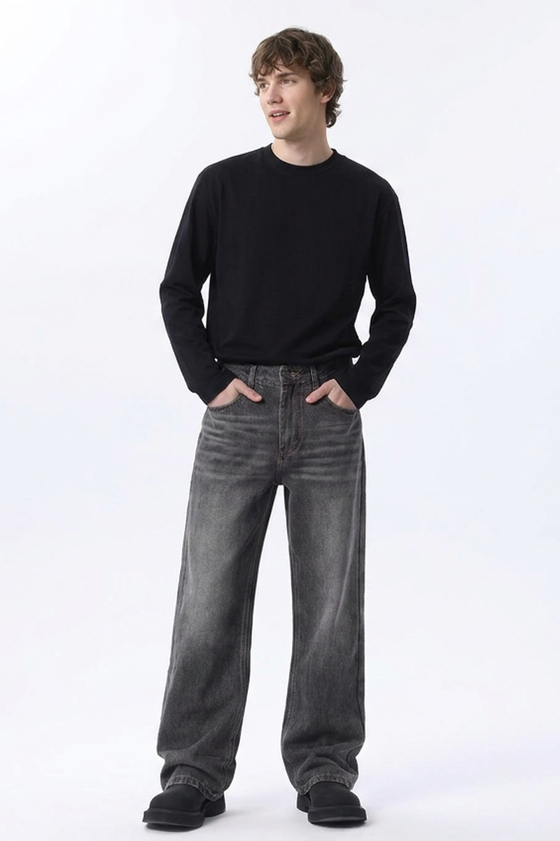 Men's Wash Relaxed Straight Leg Jeans