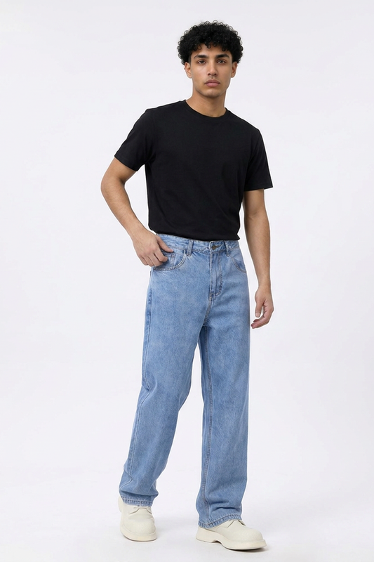 Men's Wash Straight Leg Jeans