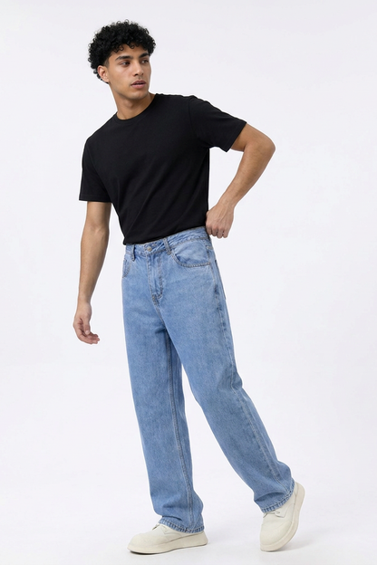 Men's Wash Straight Leg Jeans
