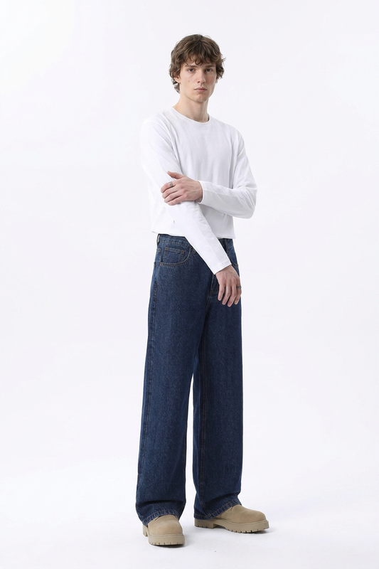 Men's Classic Drape Wide Leg Jeans