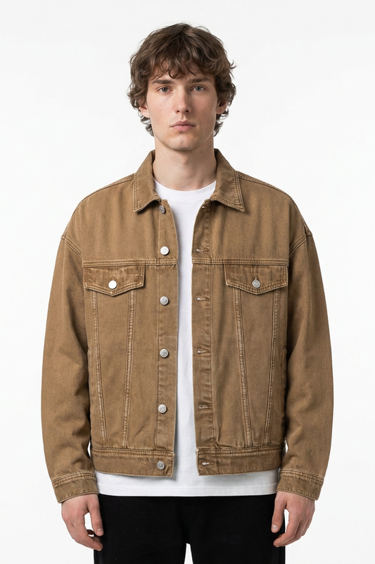 Men's Vintage Wash Heavyweight Relaxed Fit Denim Jacket
