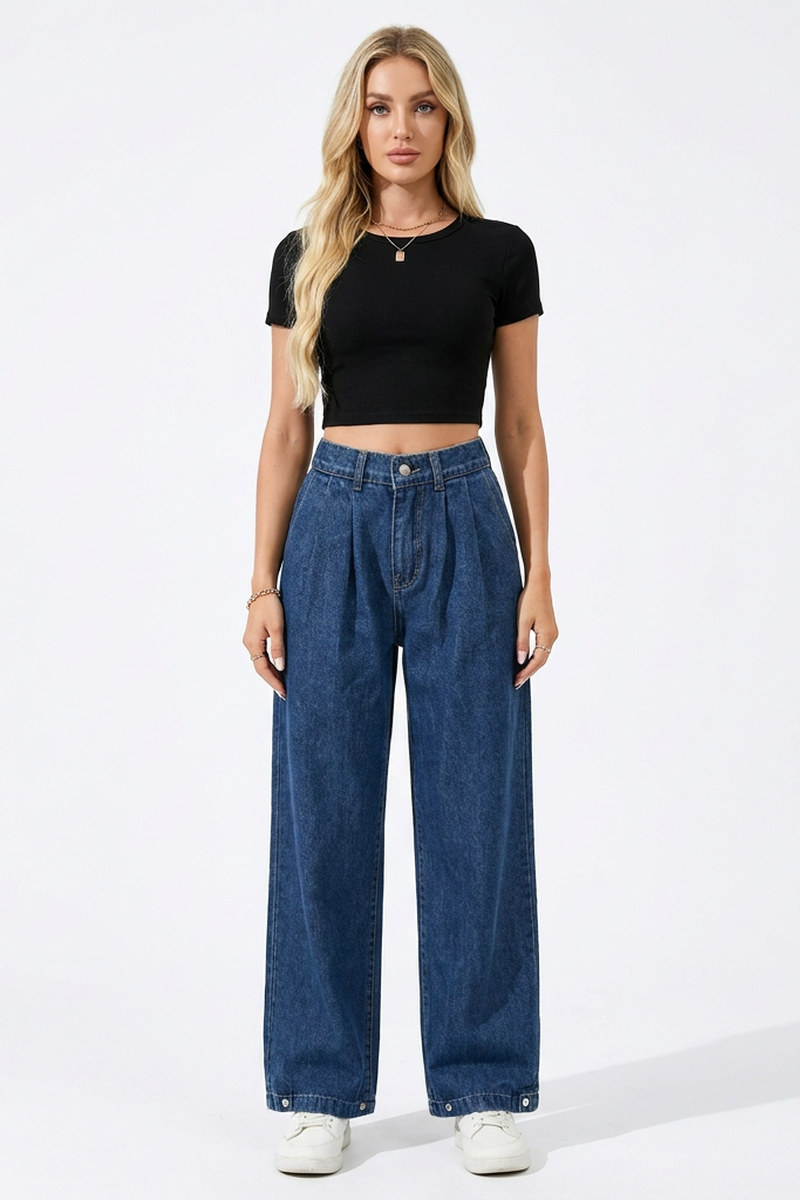 Women's High-Waisted Straight -Leg Jeans