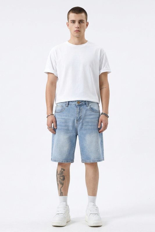 Men's Vintage Wash Denim Shorts