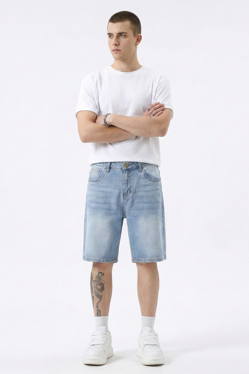 Men's Vintage Wash Denim Shorts