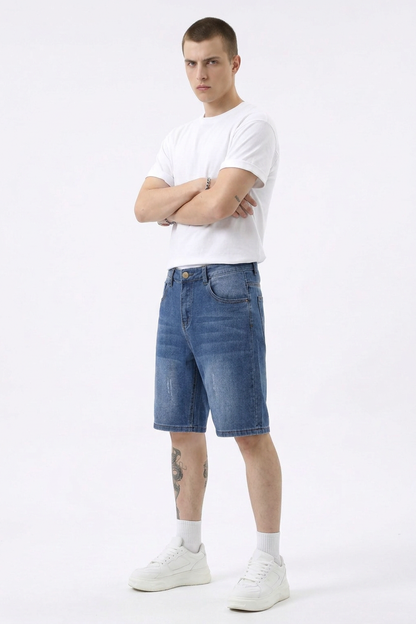 Men's Vintage Wash Denim Shorts