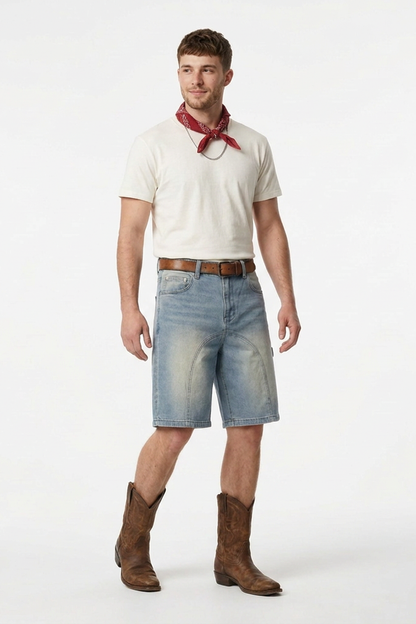 Men's Vintage Stretch Denim Shorts