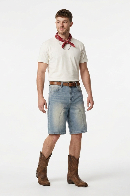 Men's Vintage Stretch Denim Shorts