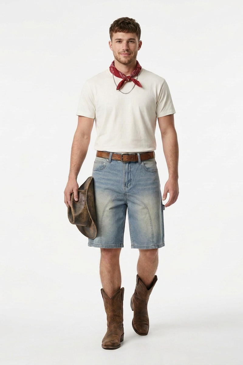 Men's Vintage Stretch Denim Shorts