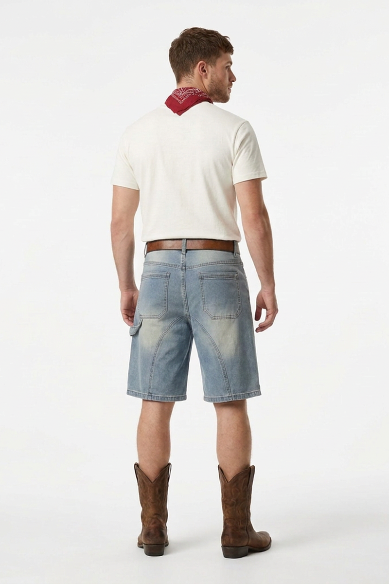 Men's Vintage Stretch Denim Shorts
