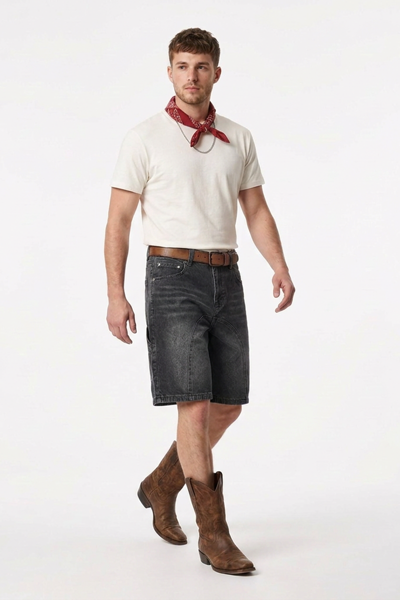Men's Vintage Stretch Denim Shorts