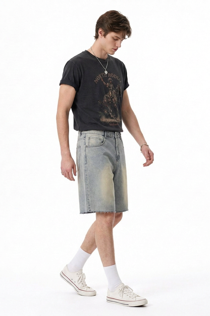 Men's Relaxed Fit Stretch Denim Shorts