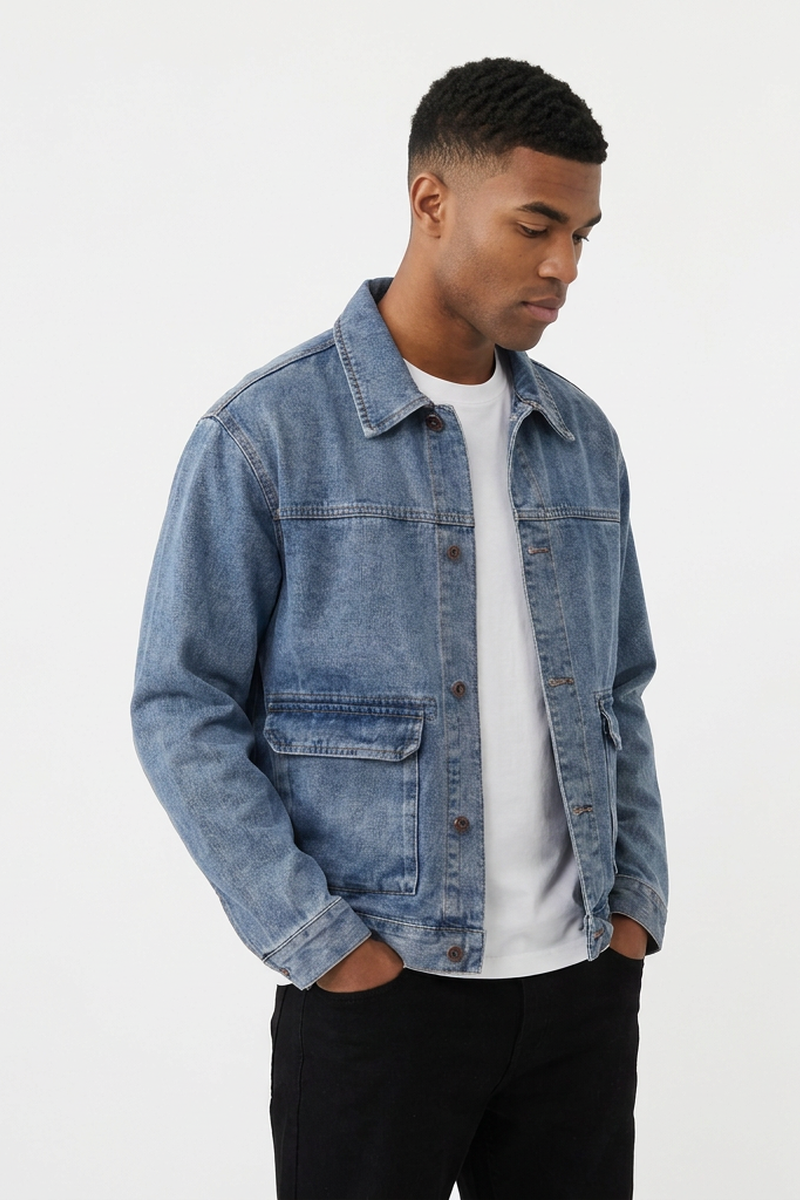 Men's Classic Wash Trucker Denim Jacket