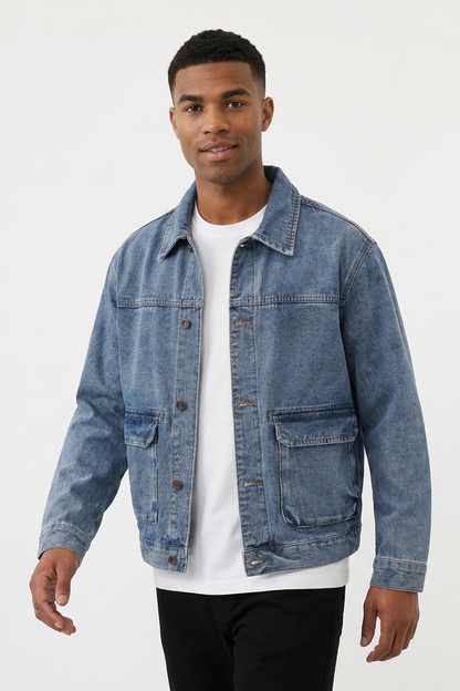 Men's Classic Wash Trucker Denim Jacket