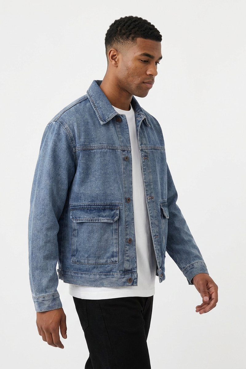 Men's Classic Wash Trucker Denim Jacket