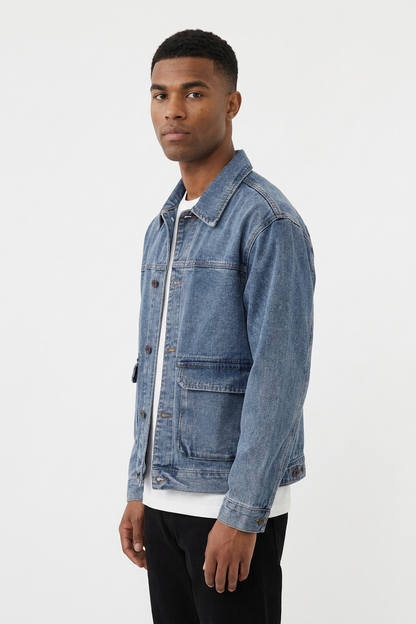 Men's Classic Wash Trucker Denim Jacket