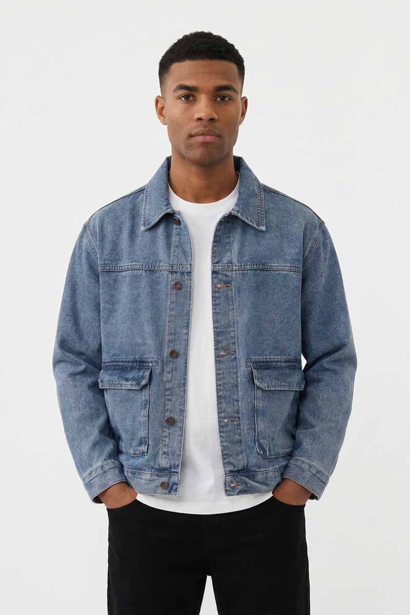 Men's Classic Wash Trucker Denim Jacket